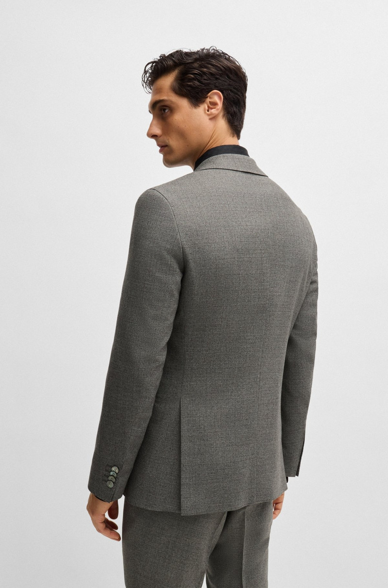 BOSS SLIM-FIT SUIT IN MICRO-PATTERNED STRETCH WOOL outlook