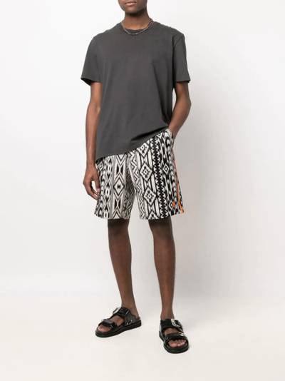 Marcelo Burlon County Of Milan FOLK JACQUARD COULISSE SHORT BLACK WHITE outlook