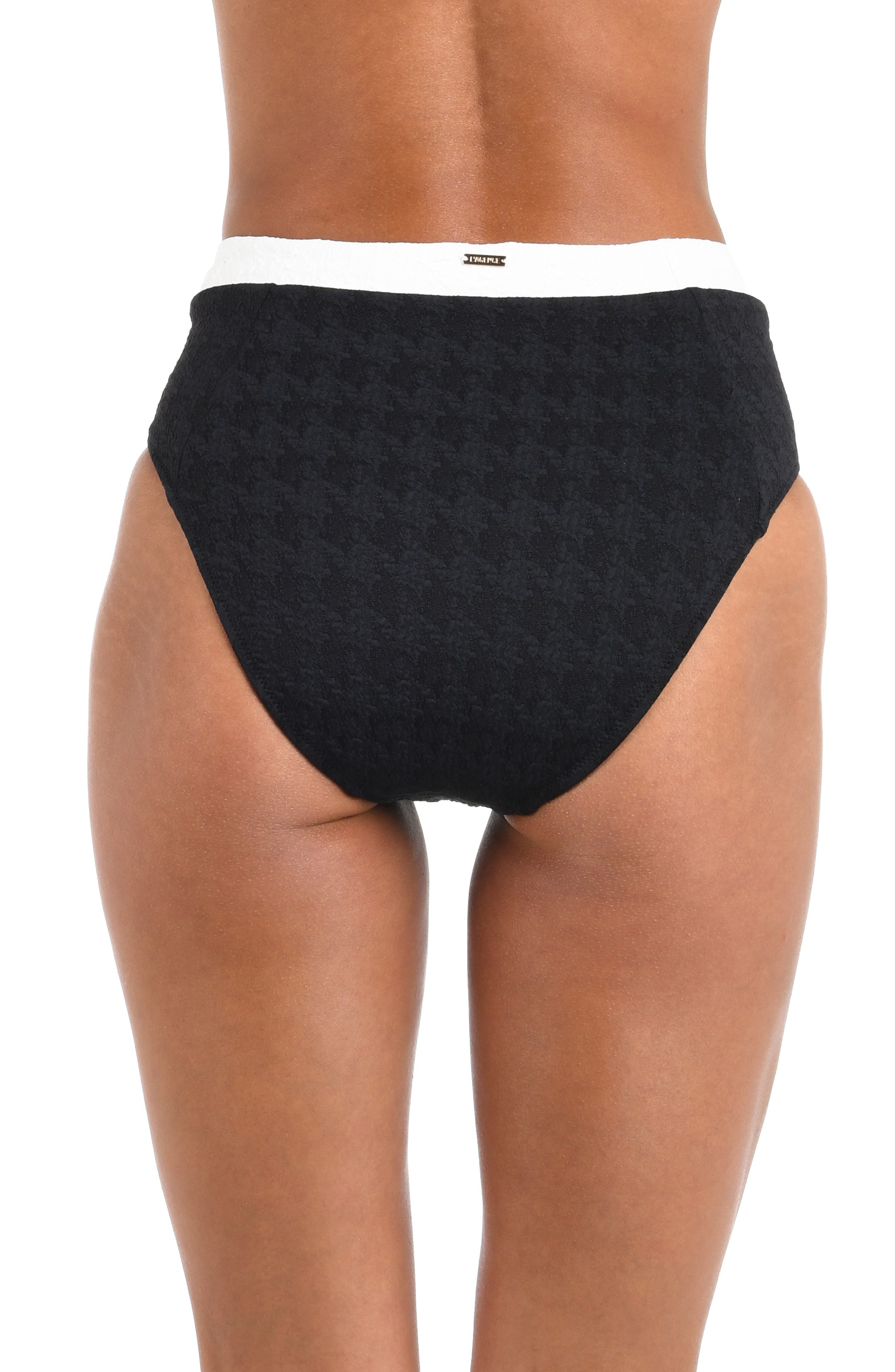 L'AGENCE Vanessa Colorblock High Waist Bikini Bottoms in Black at Nordstrom - 2