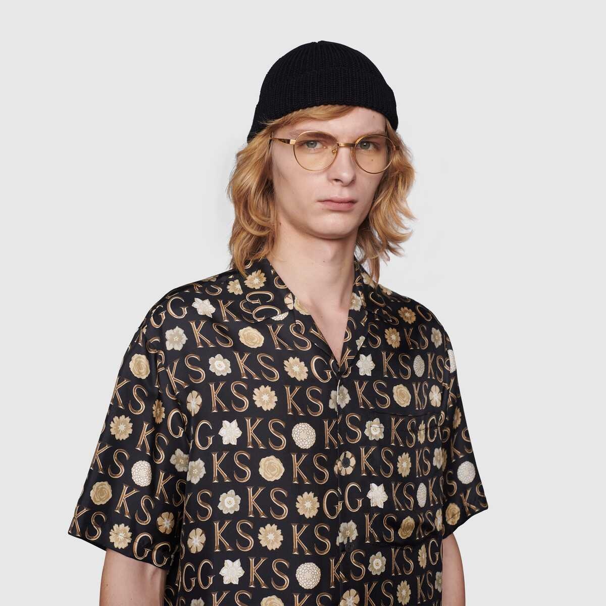 Ken Scott x Gucci print silk bowling shirt - 7