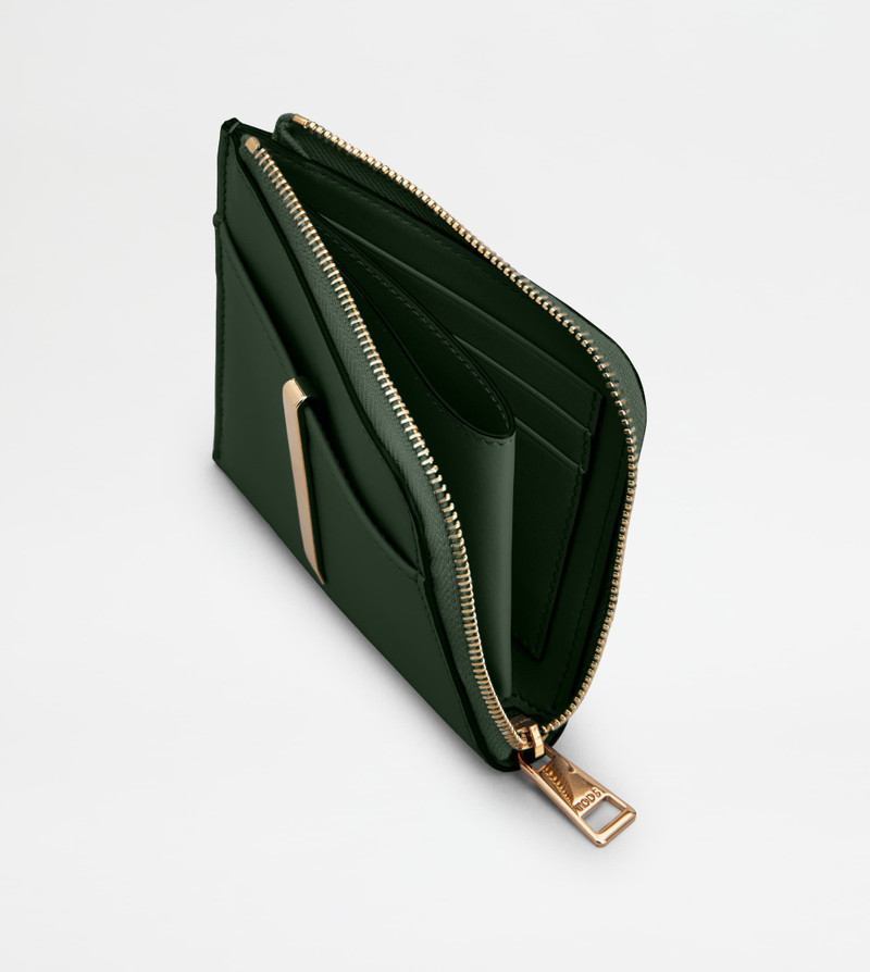 Tod's CARD HOLDER IN LEATHER - GREEN outlook