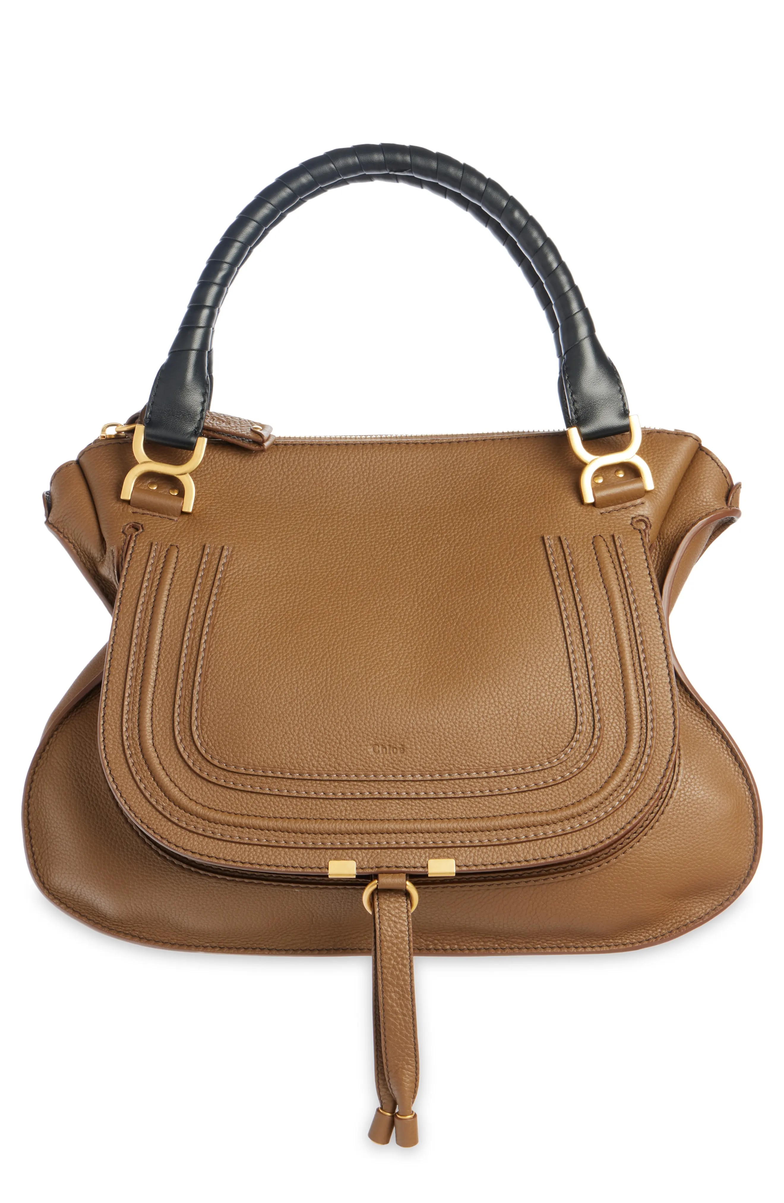 Large Marcie Leather Satchel - 1