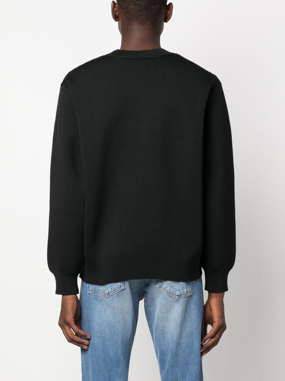 ribbed-knit intarsia-logo sweater - 4