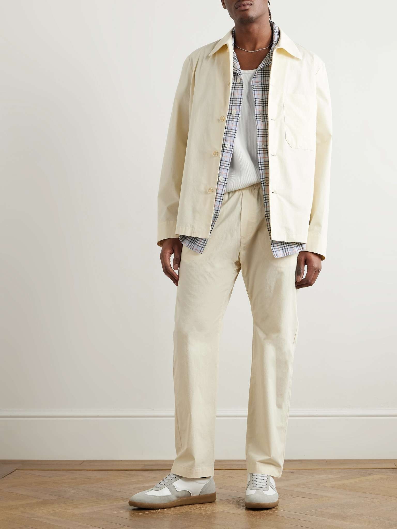 Solana Camp-Collar Checked Cotton and Wool-Blend Seersucker Shirt - 2