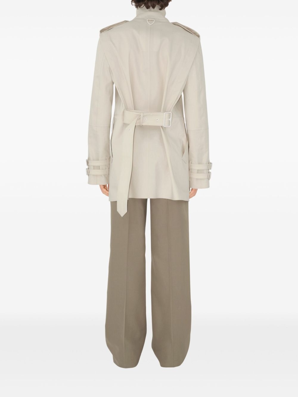 cotton trench jacket - 5