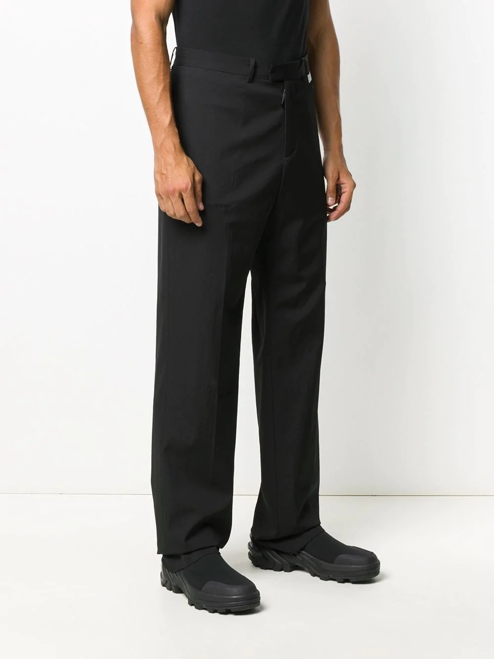 check-pattern tailored trousers - 3