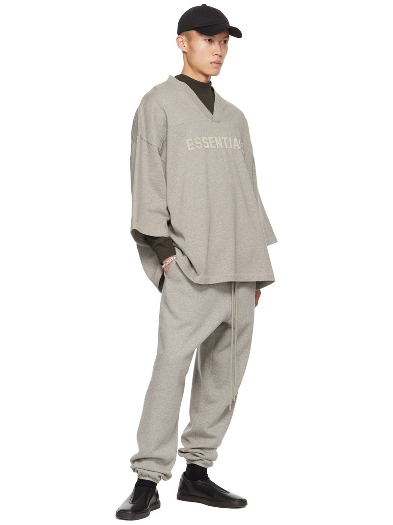 ESSENTIALS Gray Football T-Shirt outlook