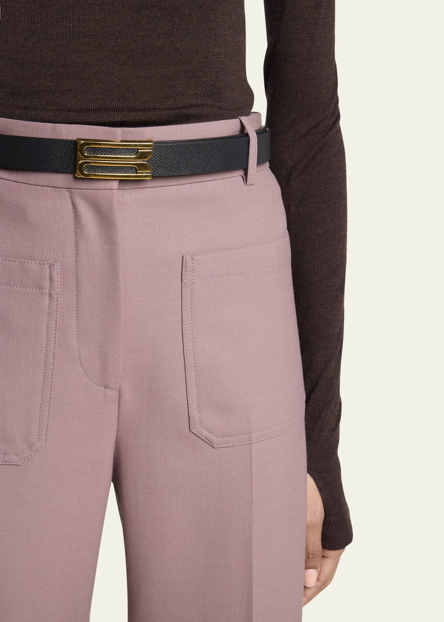 Alina Wide Leg Wool-Blend Trousers - 5