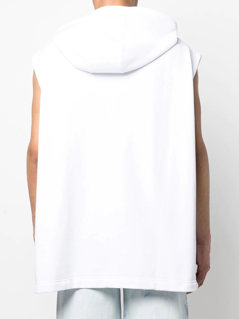 logo-print oversized sleeveless hoodie - 5