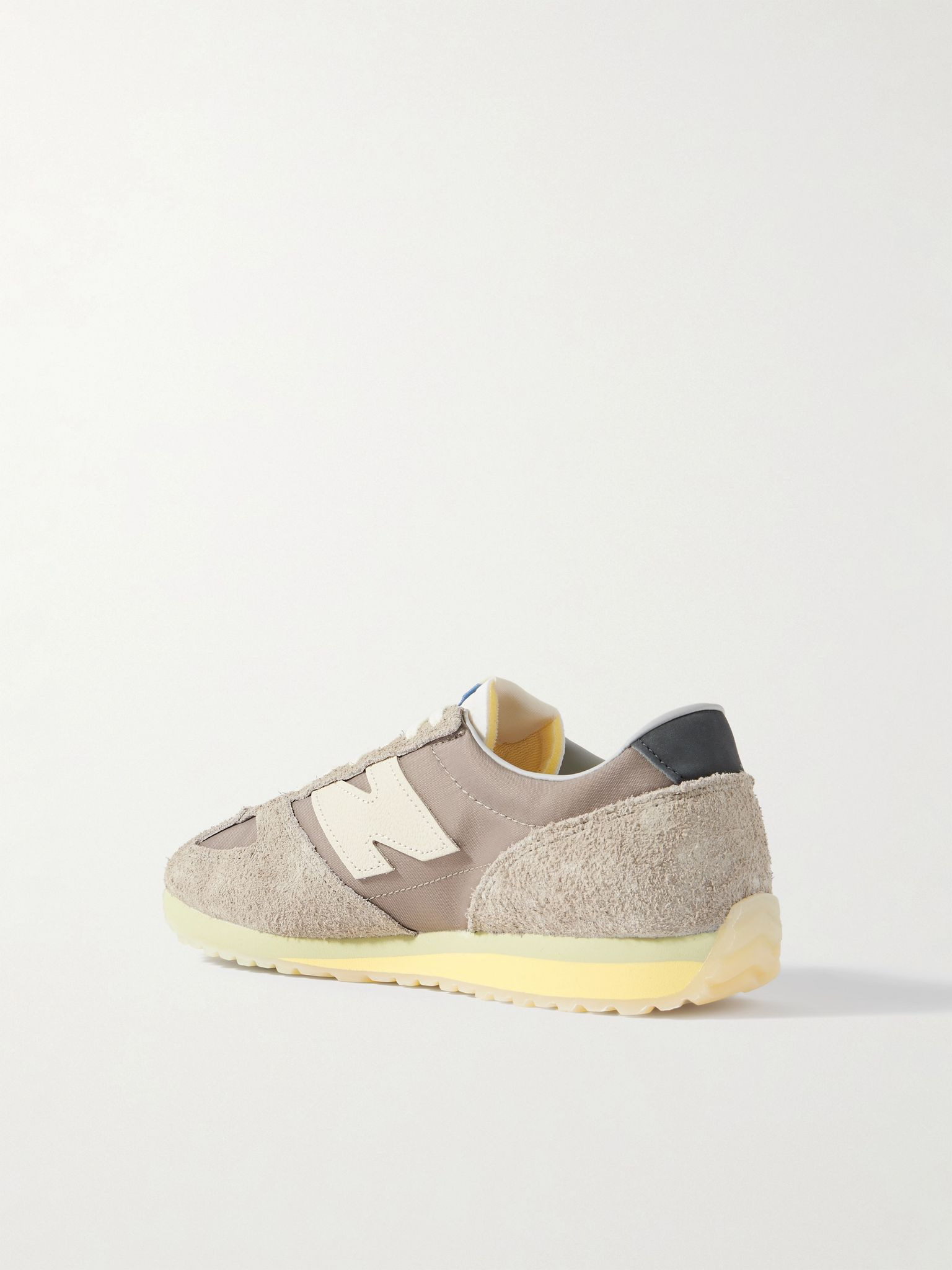 471 suede- and leather-trimmed canvas sneakers Taupe - 3
