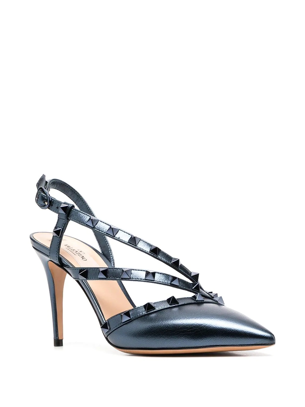 Rockstud 100mm slingback pumps - 2