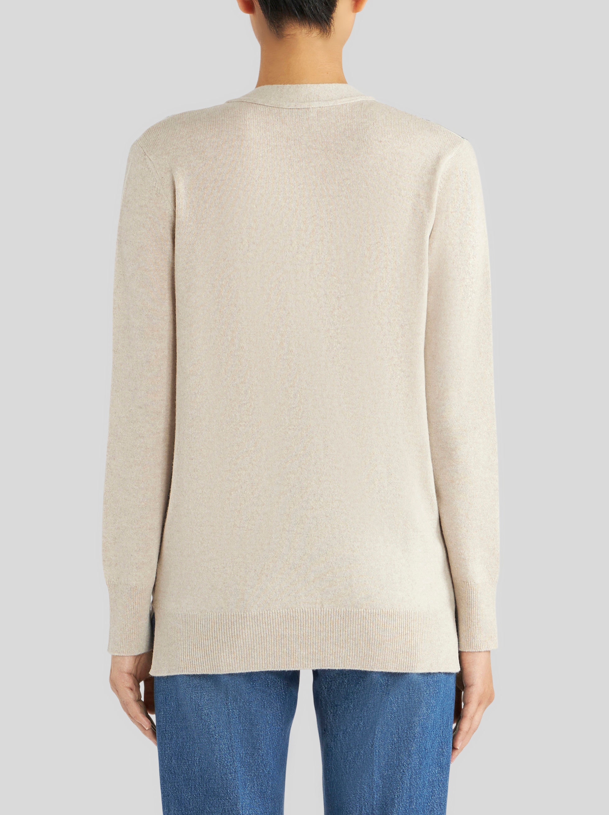 CARDIGAN WITH SILK INSERTS - 4