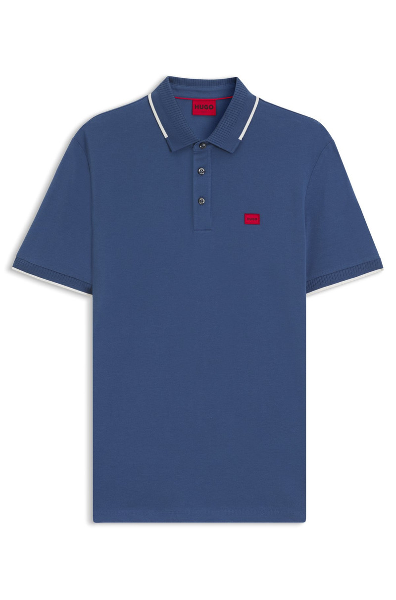 SLIM-FIT POLO SHIRT WITH RED LOGO LABEL 1