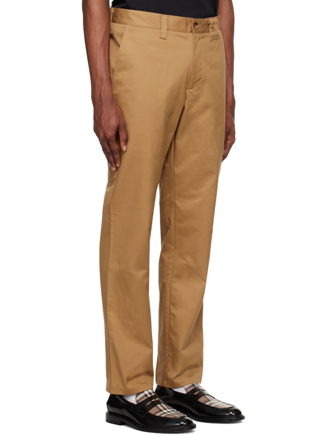 Tan Embroidered Trousers - 2