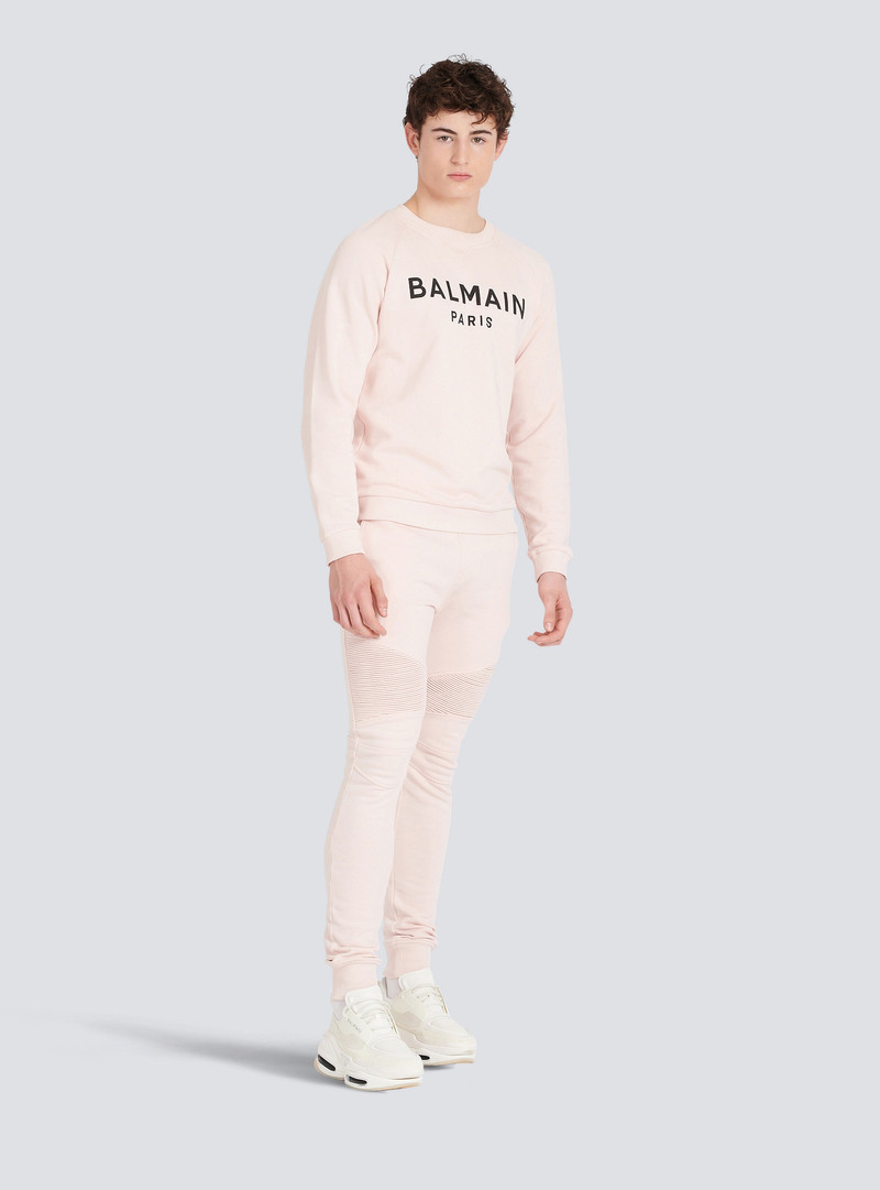 Balmain Eco-designed cotton sweatshirt with Balmain Paris logo print outlook