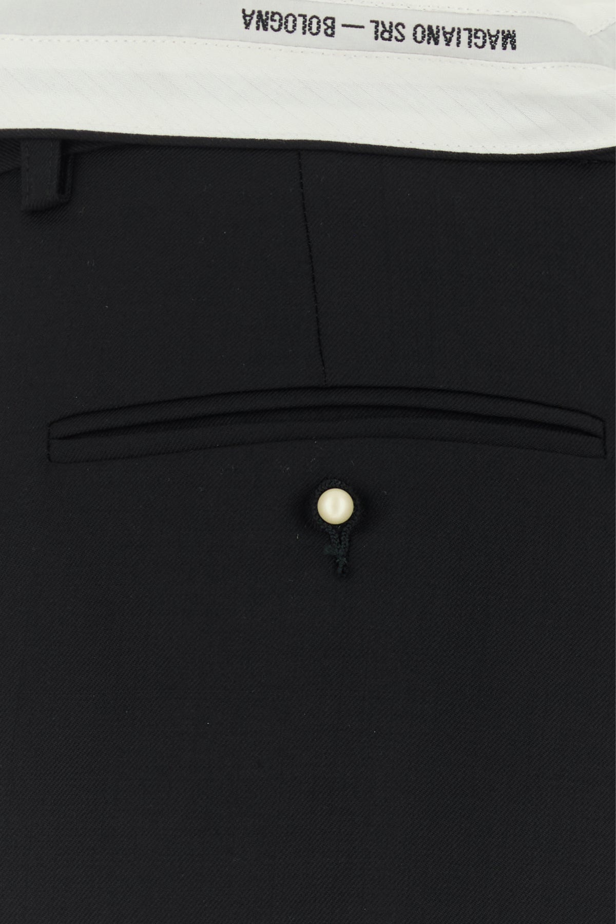 Black wool wide-leg Link pant - 5