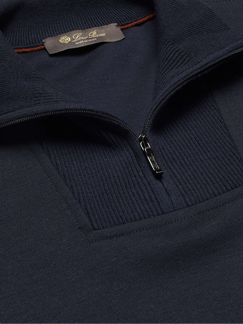 Virgin Wool-Blend Half-Zip Sweater 5