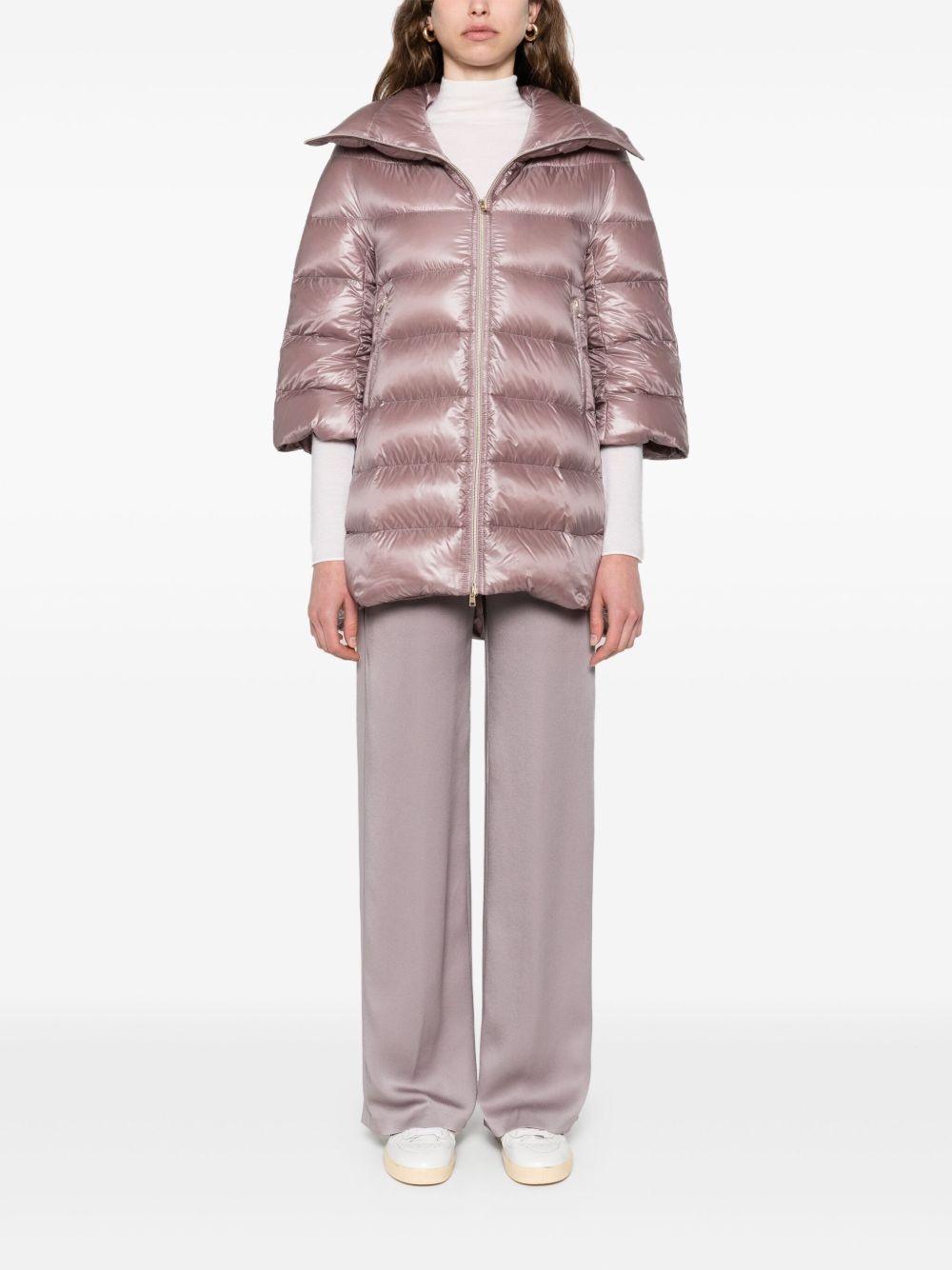 quilted half-sleeve jacket - 2