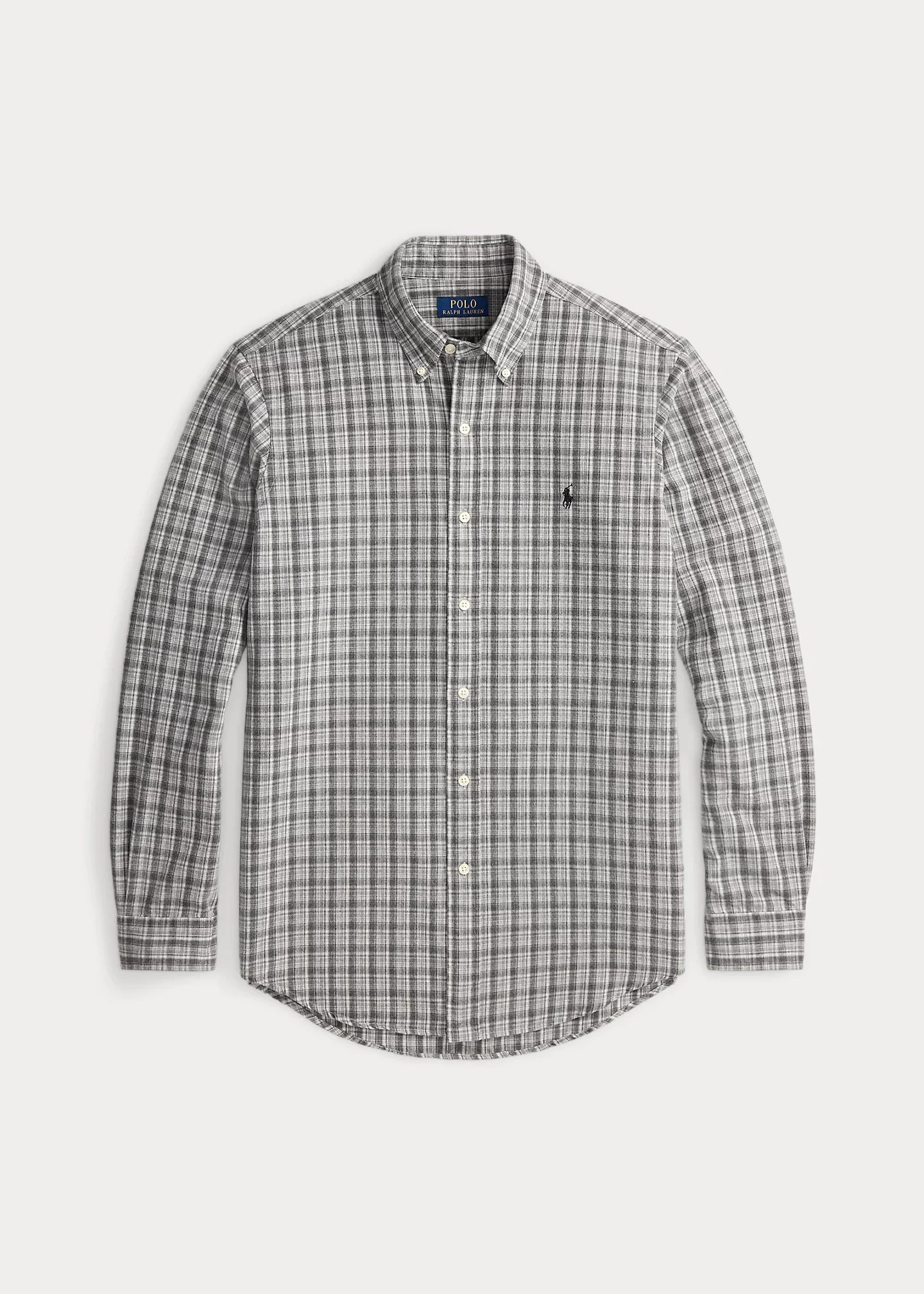 Classic Fit Plaid Brushed Oxford Shirt - 1