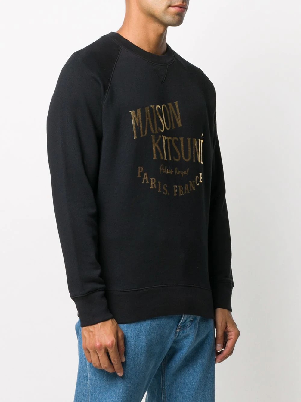 metallic print sweatshirt - 3