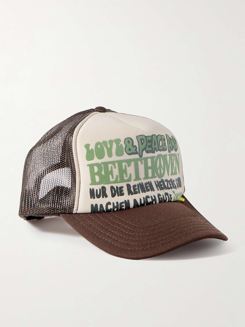 Love & Peace and Beethoven Printed Neoprene and Mesh Trucker Cap 1