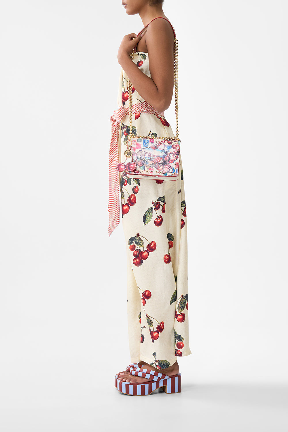 CROSSBODY BOX BAG WITH CHAIN AND KEYRING - 5
