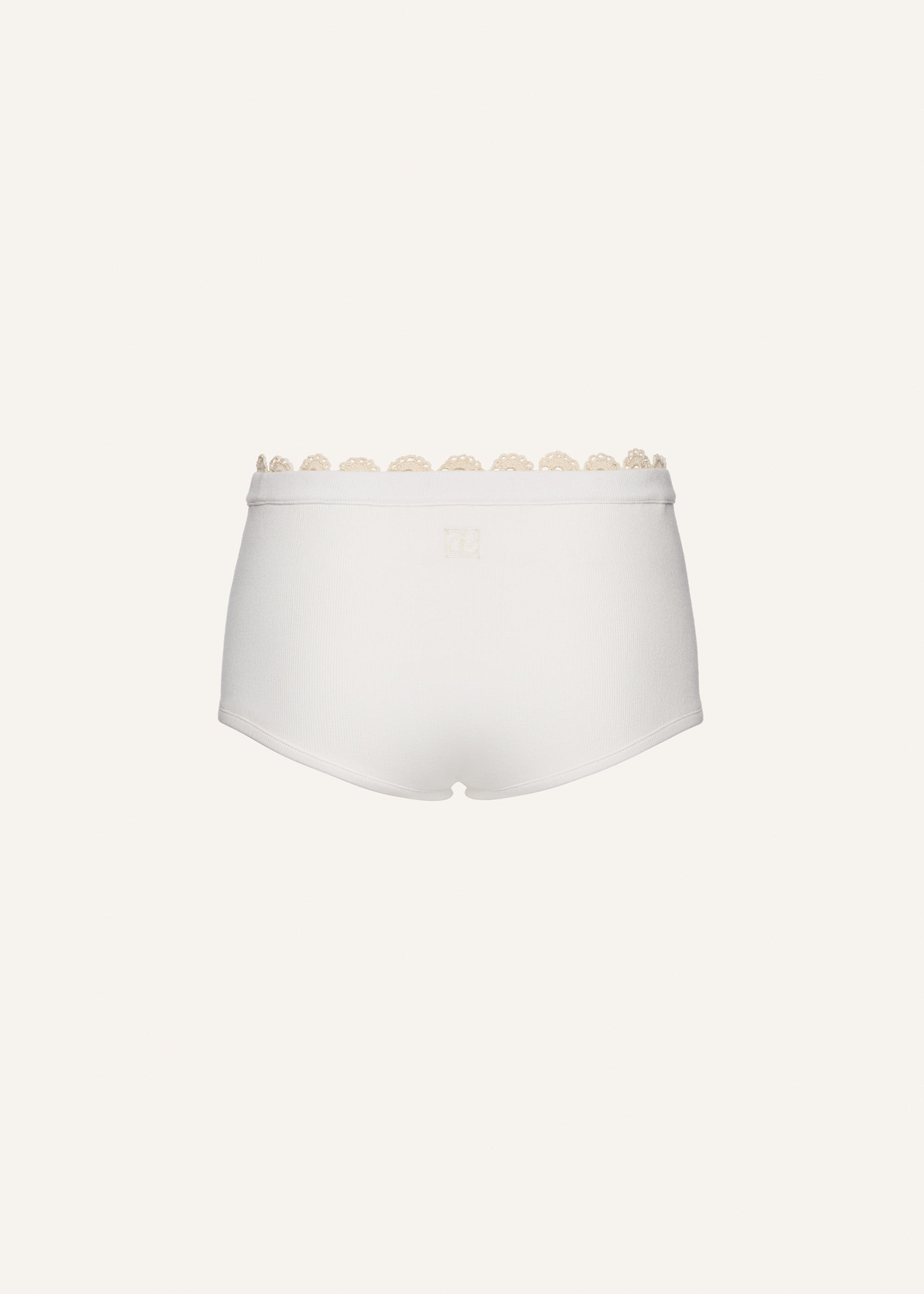 Lace-detail underwear shorts in white - 2
