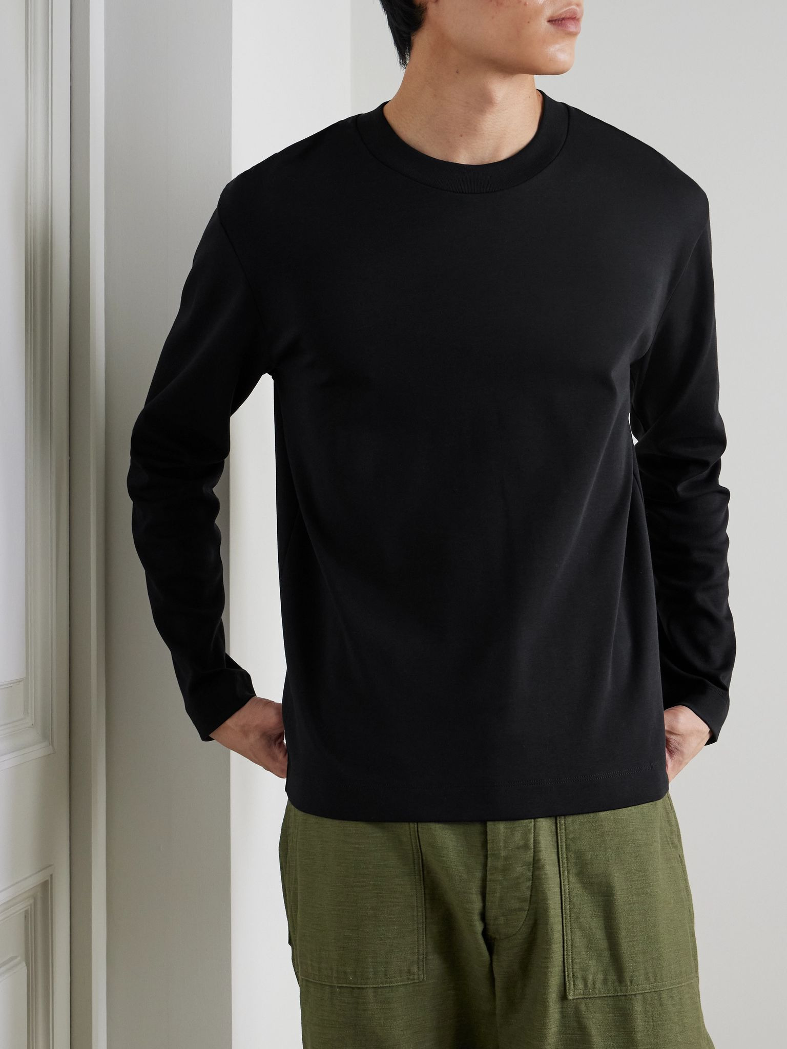 Cotton-Jersey T-Shirt Black - 3
