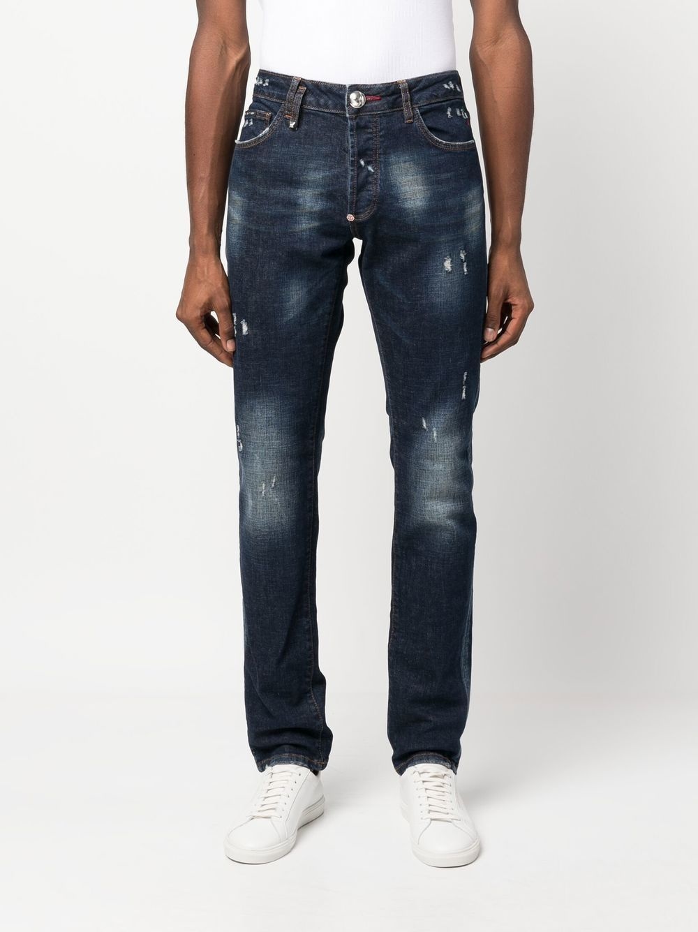 Super Straight Cut distressed jeans - 3