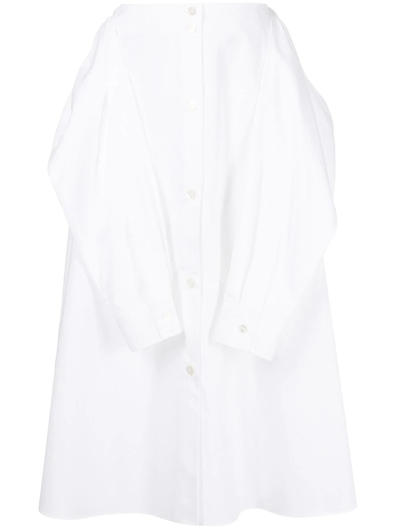 button-up sleeve-tie skirt 1