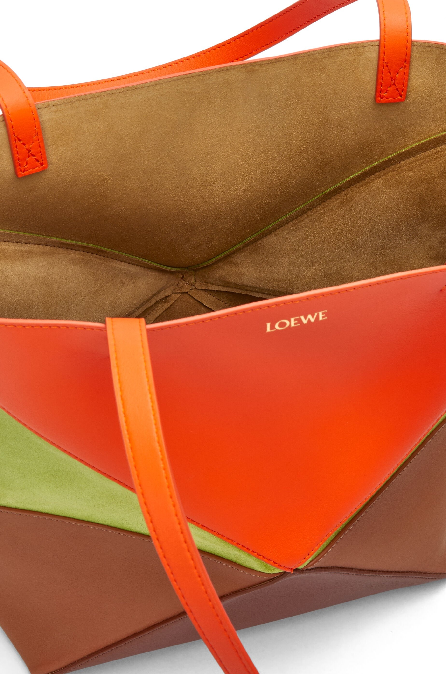 Medium Puzzle Fold tote in calfskin and suede - 9