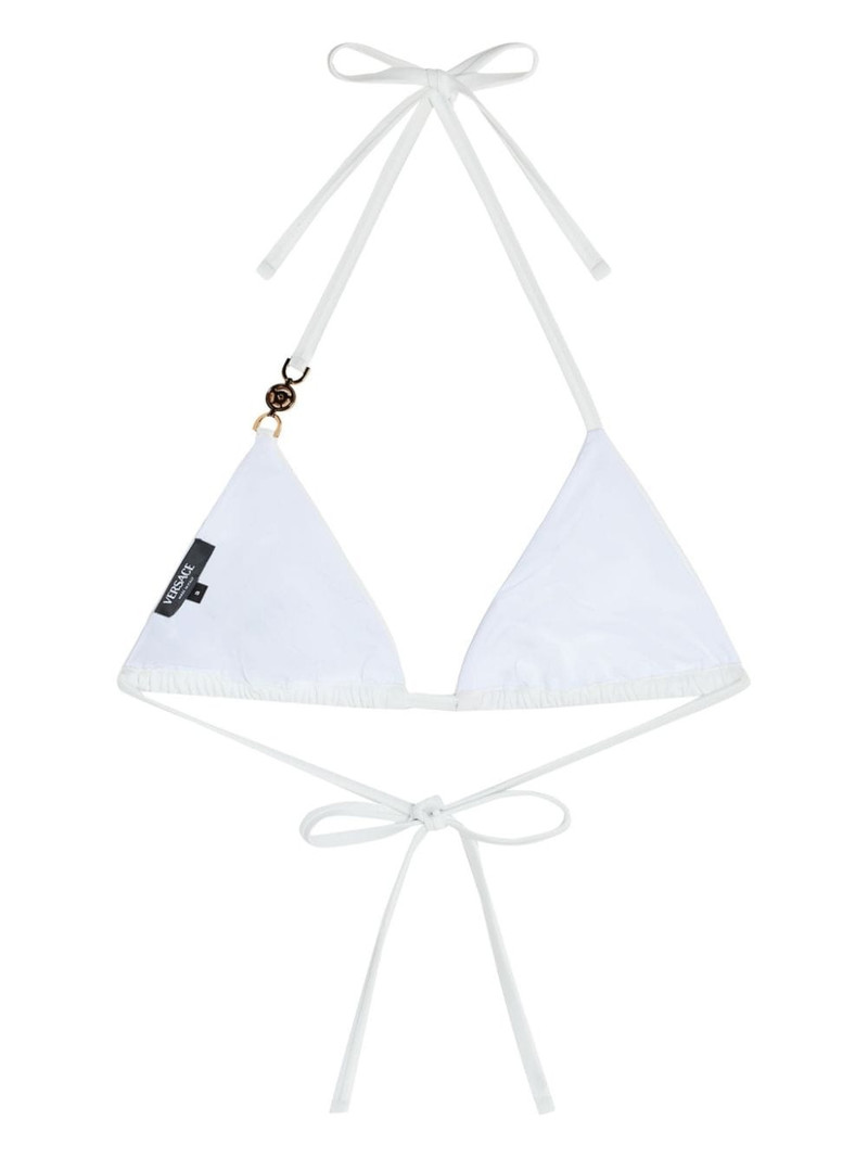 VERSACE Medusa-plaque chain-detail bikini top outlook