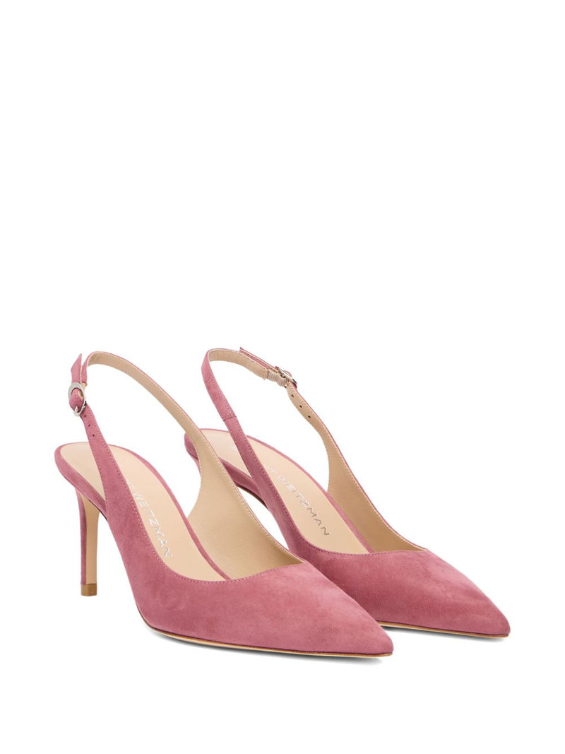 Stuart Weitzman 75 mm Stuart Power pointed sling-back pumps outlook