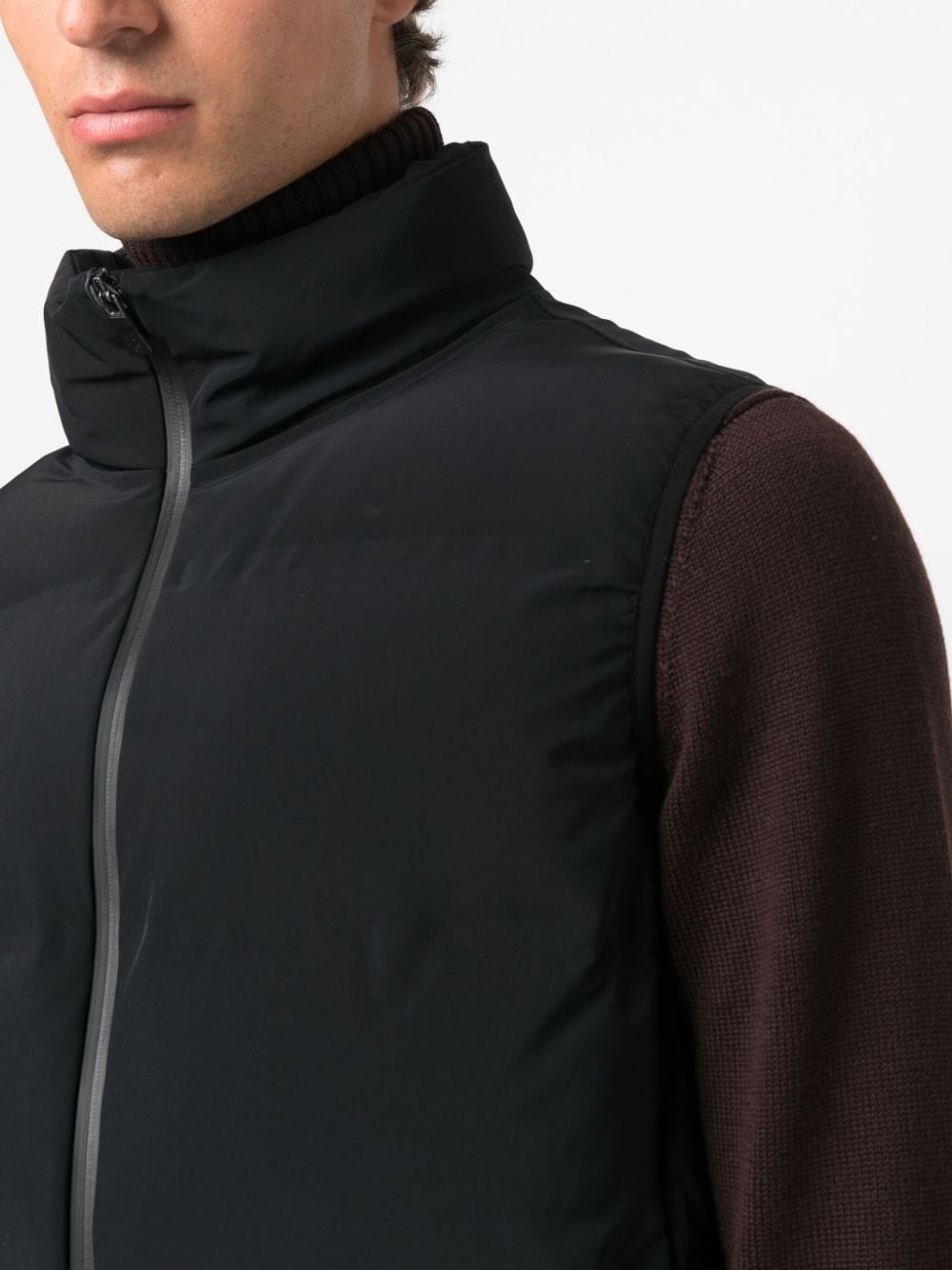 zip-up puffer gilet - 5