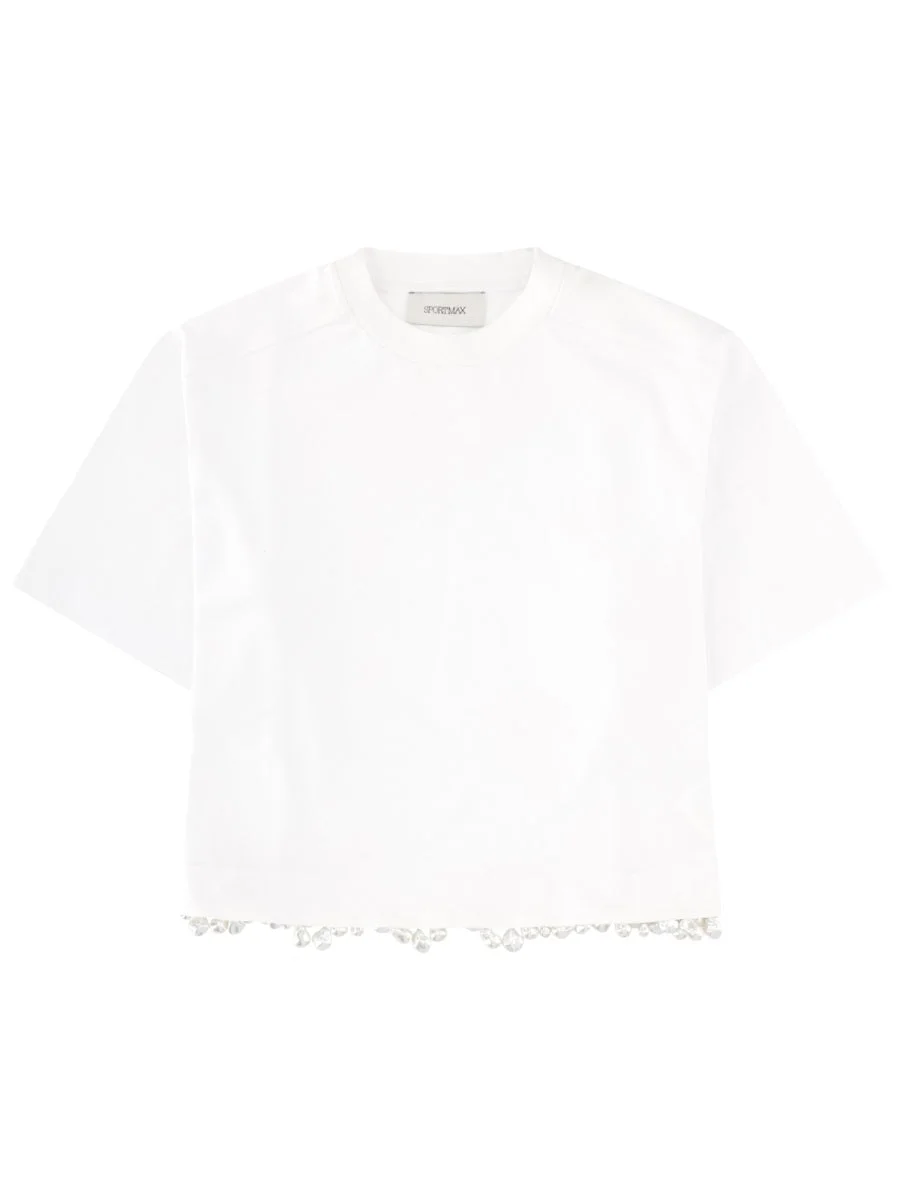 Sportmax Women T-Shirt "Palmas" Con Perle Ricamate - 1