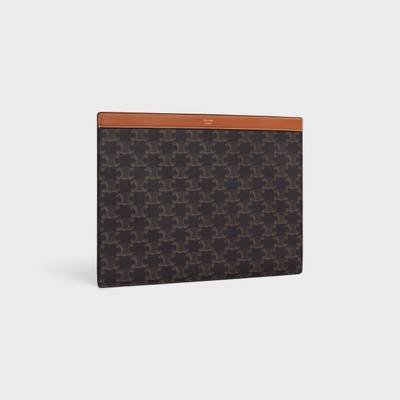 CELINE ipad pro sleeve in Triomphe Canvas and Calfskin outlook