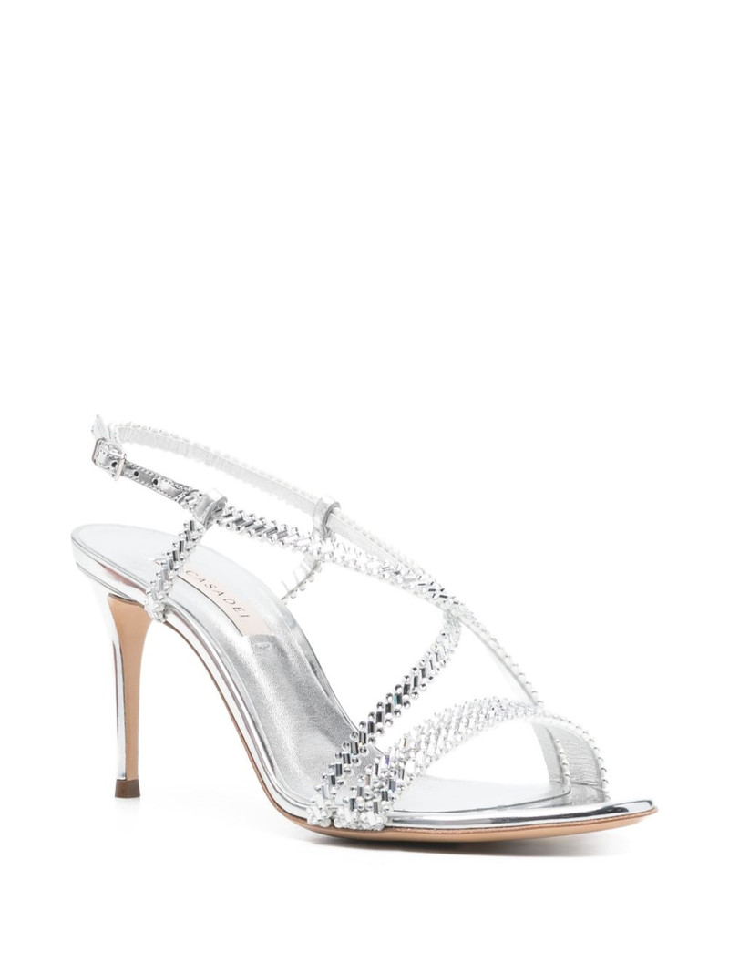 CASADEI criss-cross strap sandals outlook