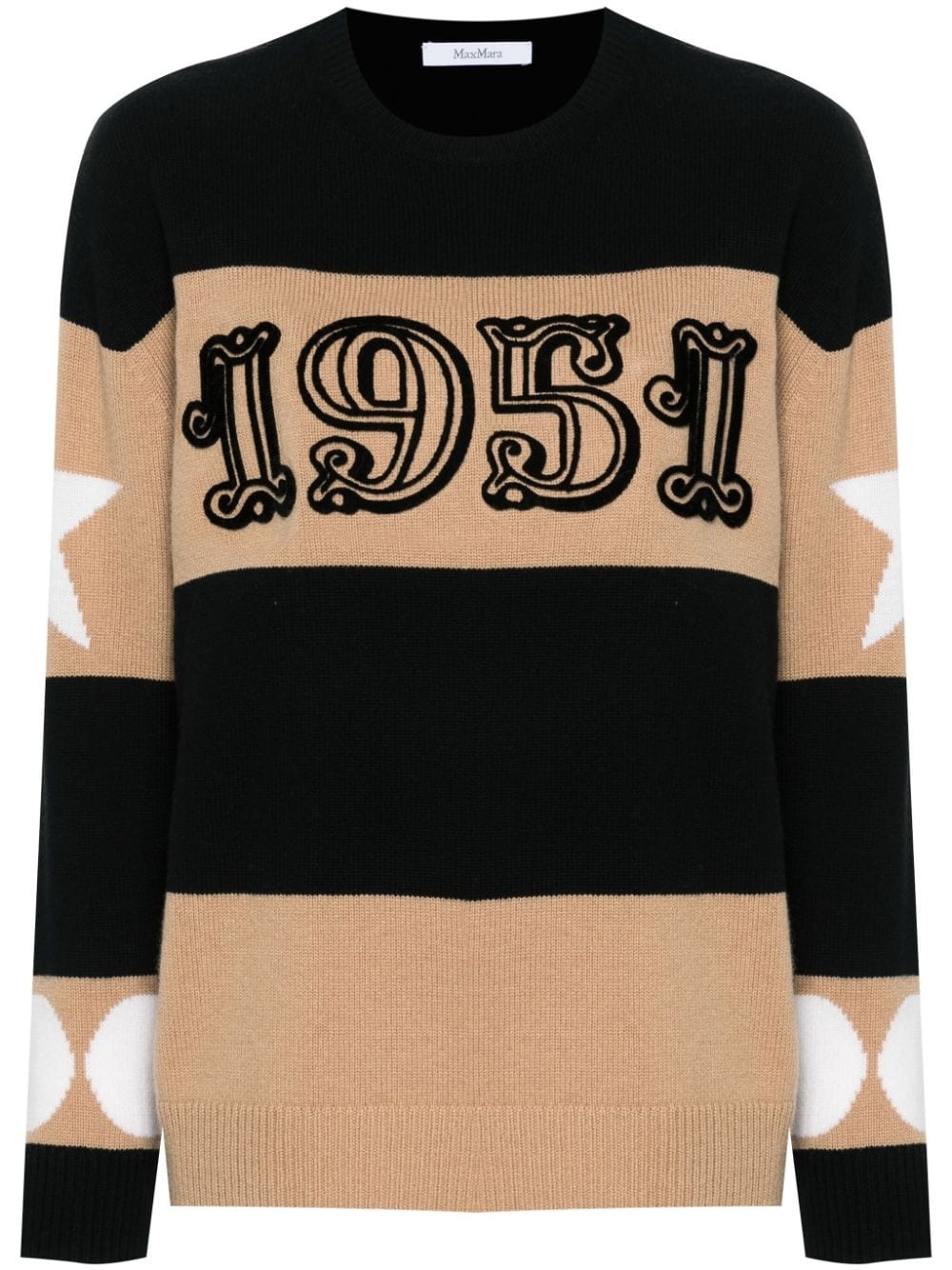 Dirce 1951-motif striped jumper - 1