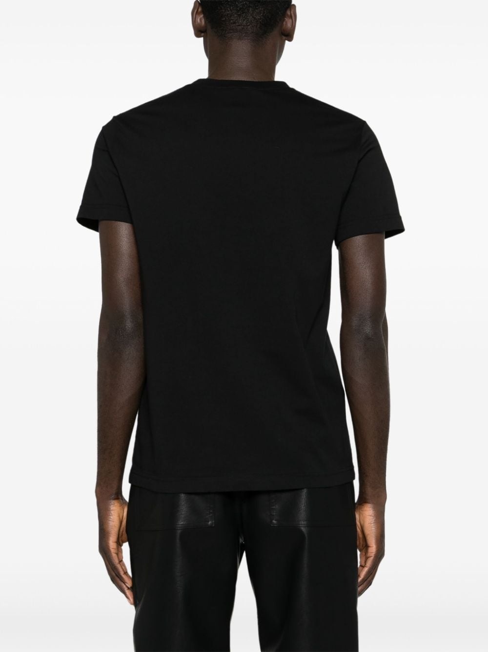 logo-patch cotton T-shirt - 4