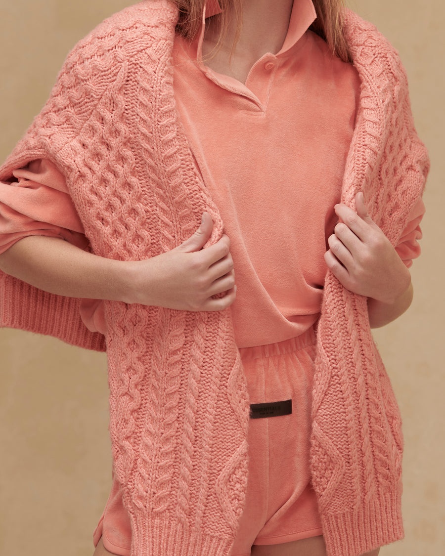 Womens Velour LS Polo - 5