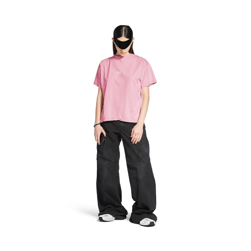 BALENCIAGA Laurel Classic Boxy T-shirt in Baby Pink outlook