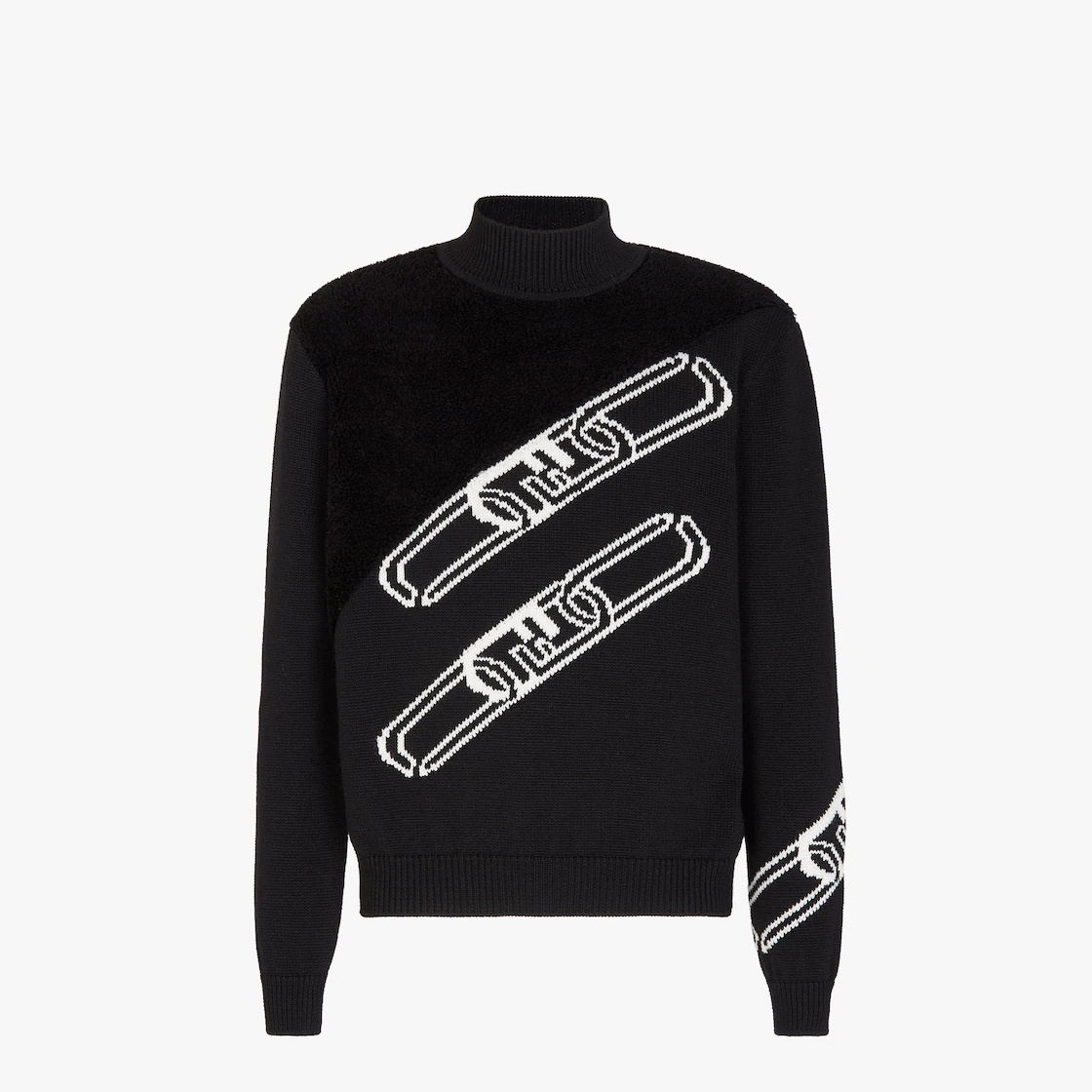 Black wool pullover - 1