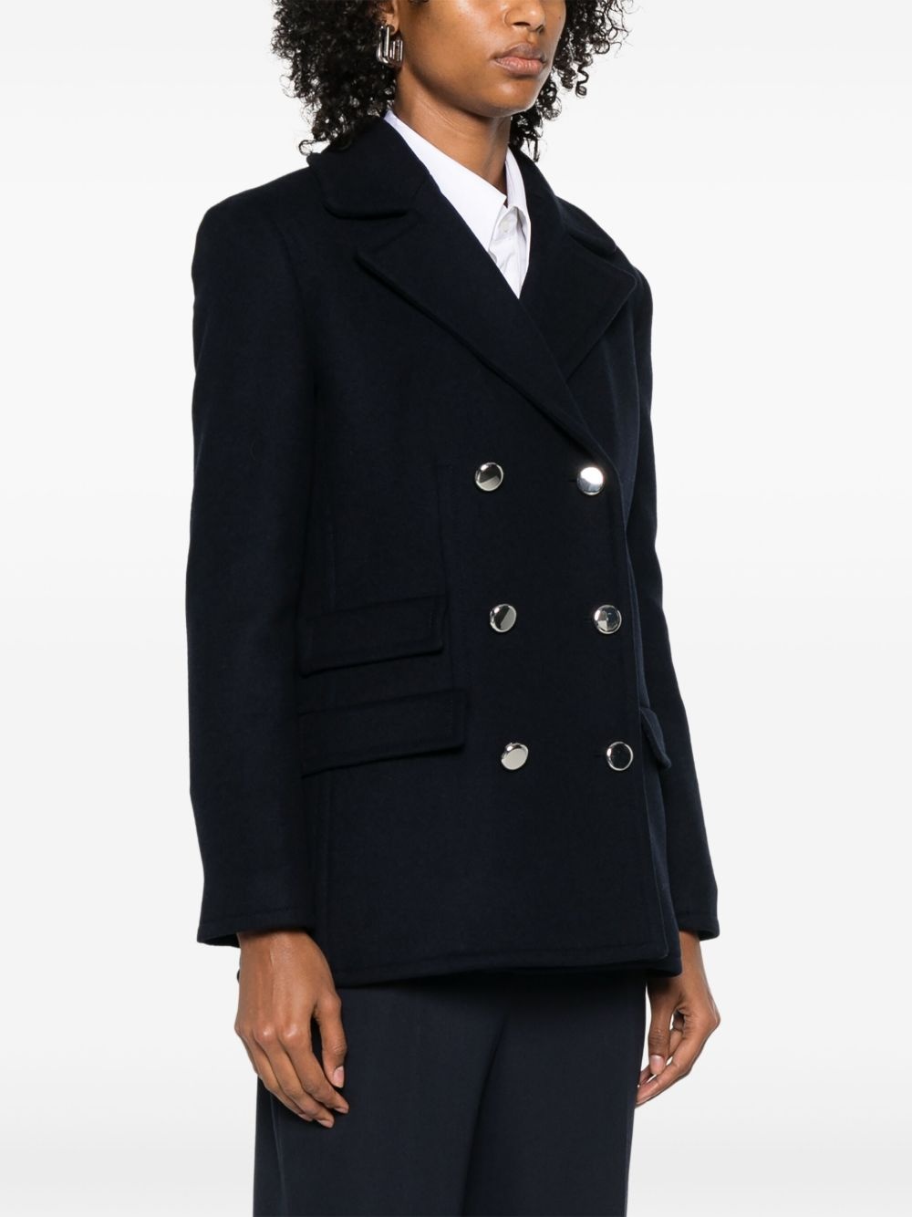 felted-finish peacoat - 3