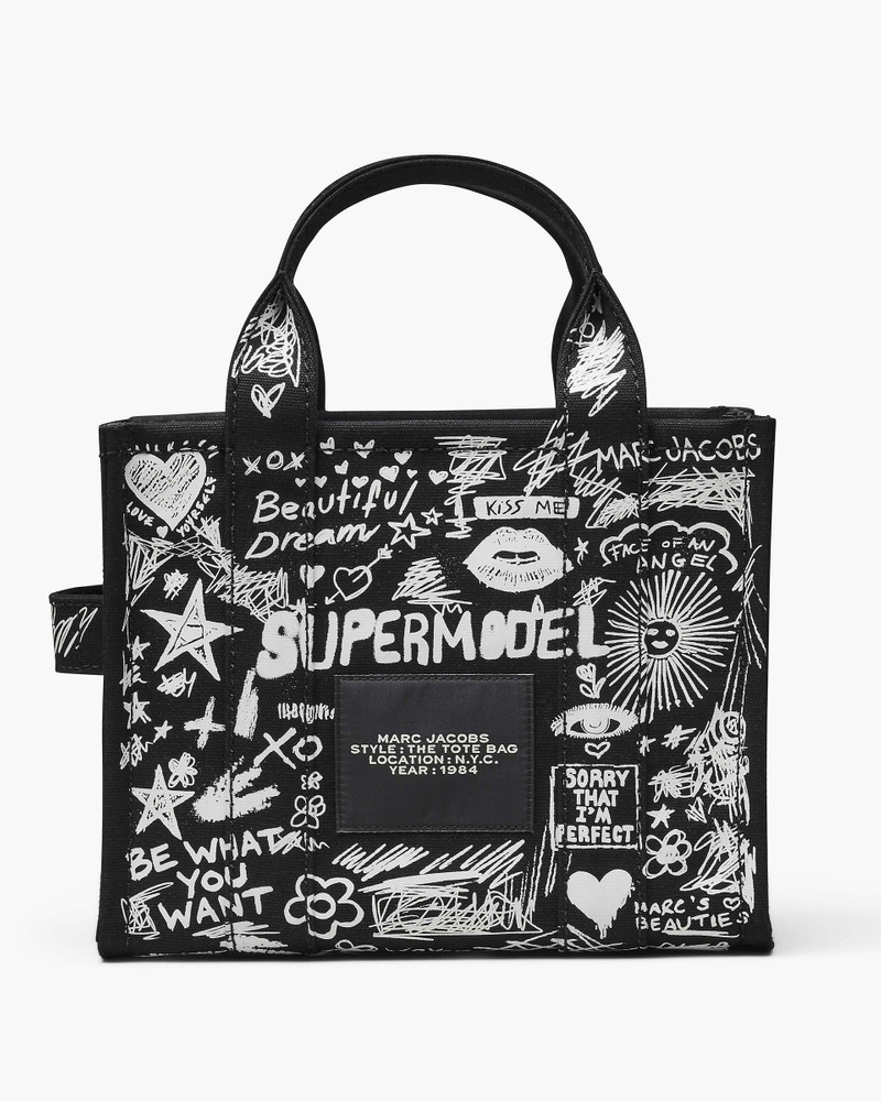 THE PUNK SCRIBBLE CANVAS SMALL TOTE BAG 3