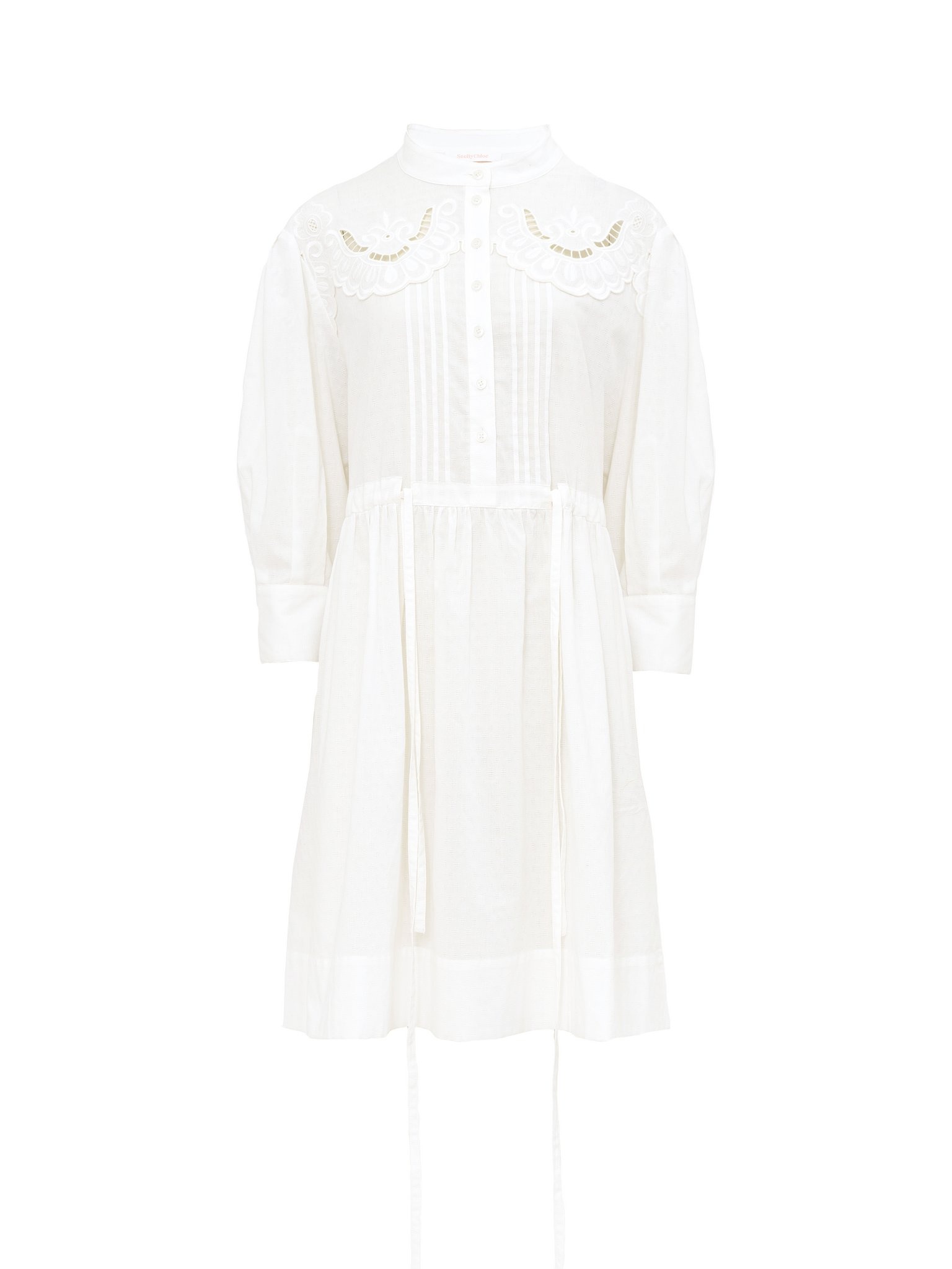 EMBROIDERED SHIRT DRESS - 1
