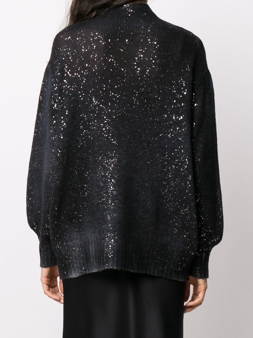 glitter high-neck jumper - 4