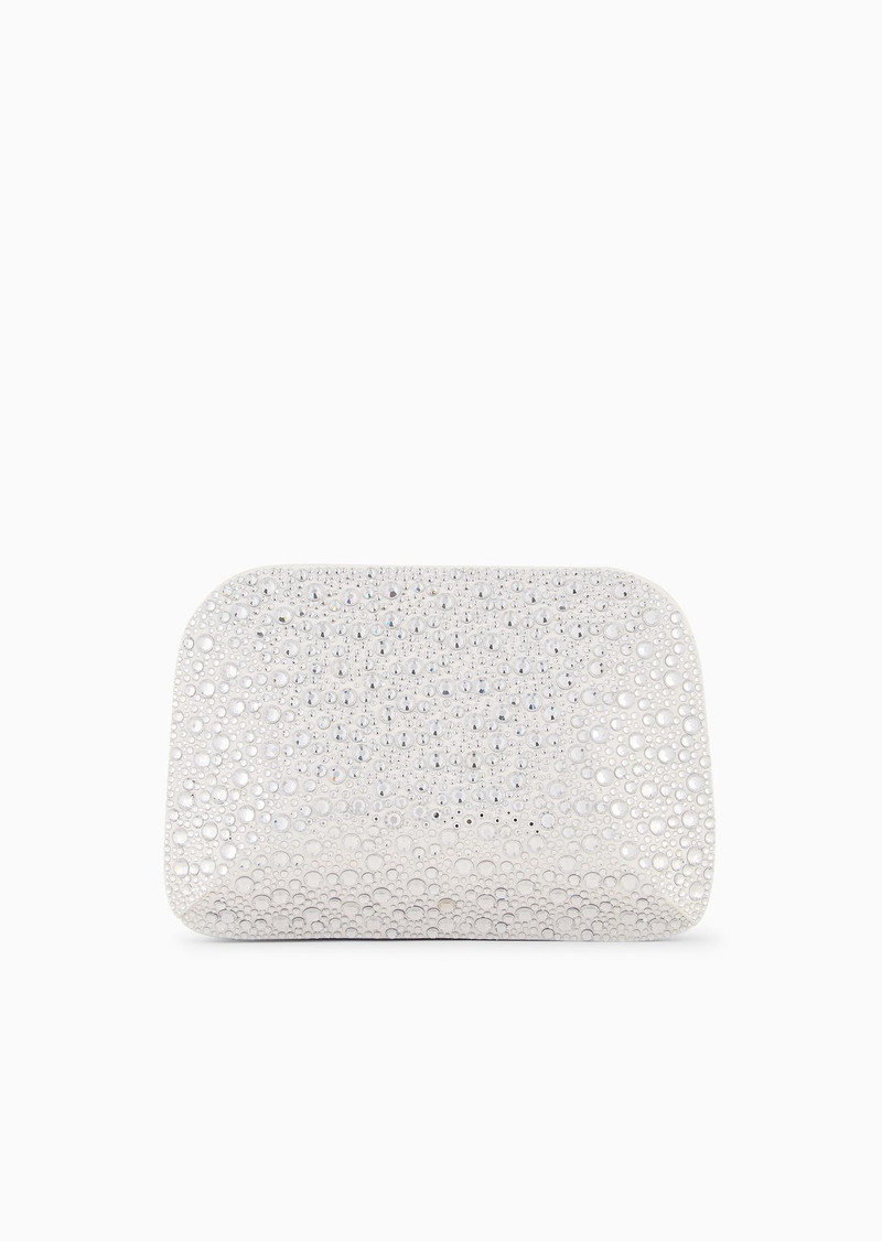 La Prima satin and rhinestone clutch bag 3