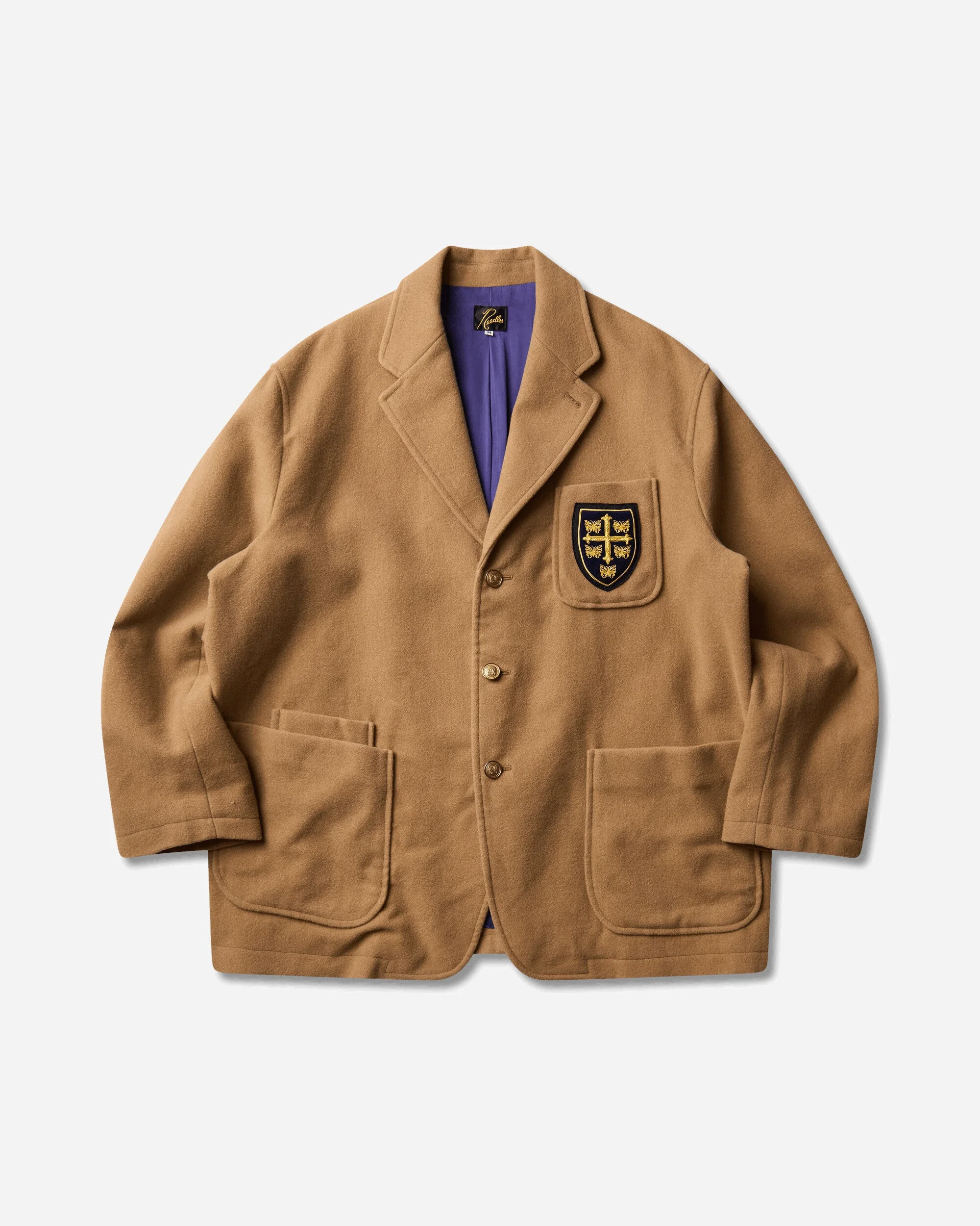 Men's Wool Moleskin Easy Blazer Camel - 1