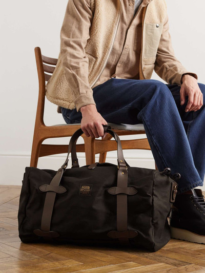 FILSON Medium Leather-Trimmed Twill Weekend Bag outlook