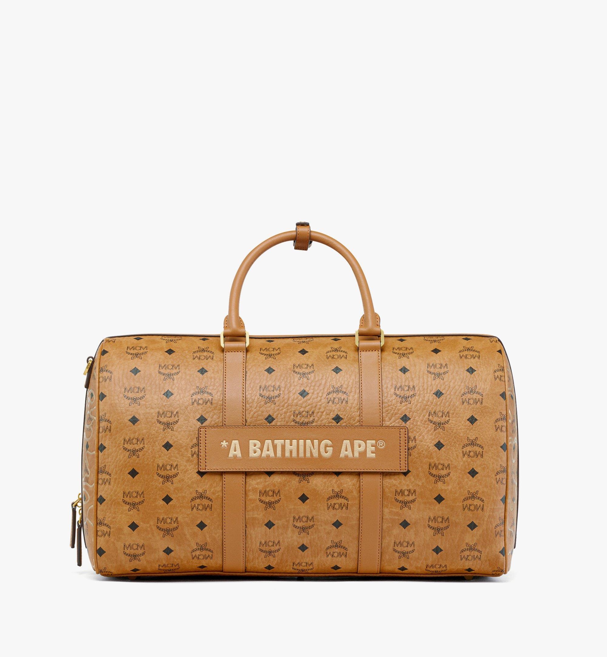 MCM x BAPE Ottomar Weekender Bag in Visetos - 4